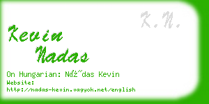 kevin nadas business card